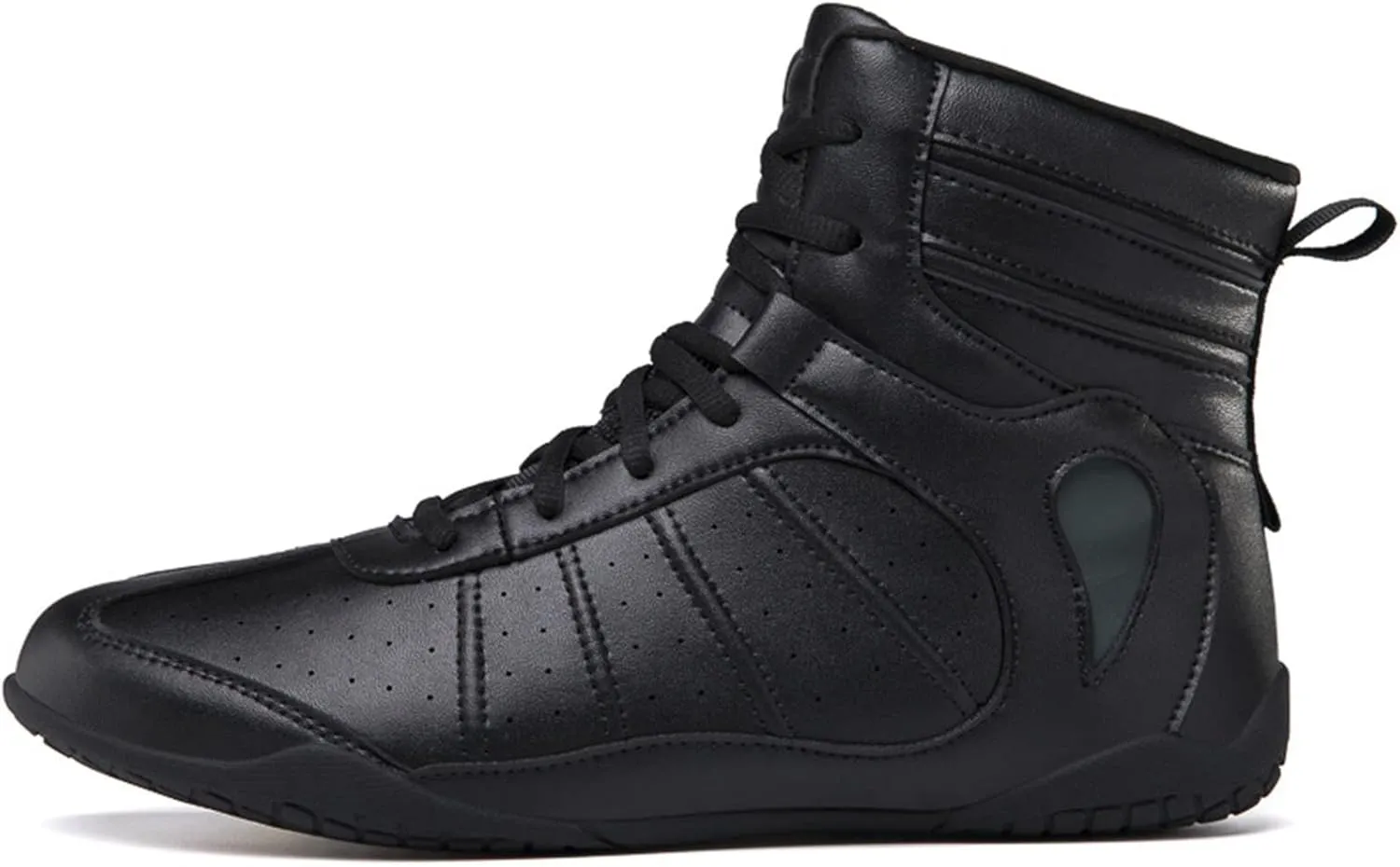 AIRFUL Men's Boxing Shoes Wrestling Shoes Kick Boxing Sparring Boxers Trainers Martial Arts Shoes Breathable Boxing Boots (Color : Black, Size : 8 Women/6.5 Men)