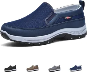 Auguscare Shoes Men, Men's Arch Support Slip-On Canvas Loafers, Casual Non Slip Orthopedic Walking Sneakers