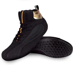 Breathable Men's High Top Wrestling Boxing Shoes High Traction Combat Speed Boxing Boots Non-Slip Fighting Training Competition Sports Shoes Men's Athletic Casual Shoes Gym Boots