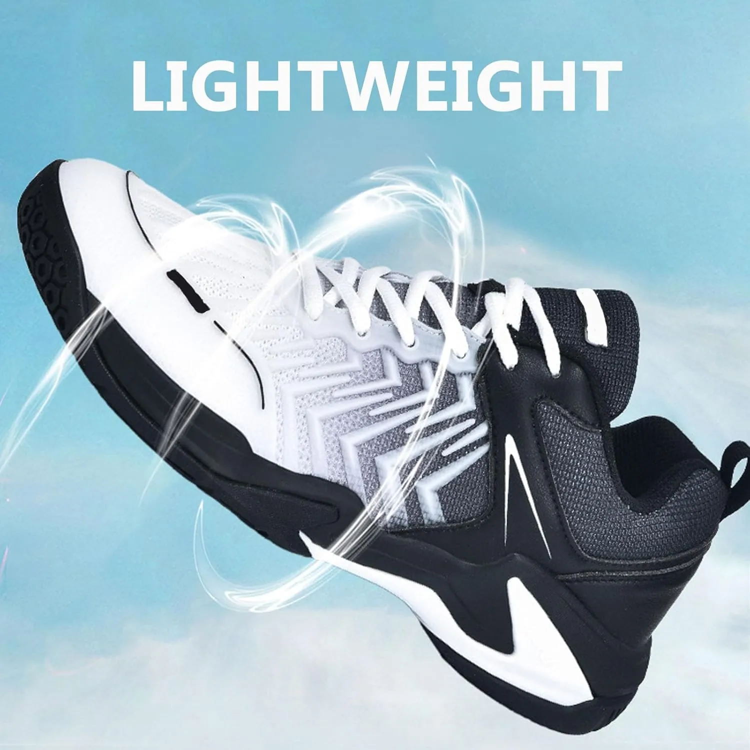 Buhelyc Men Women Badminton Sneakers Tennis Shoes Racquet Sport Shoes Lightweight Comfort for Indoor Outdoor Court Training