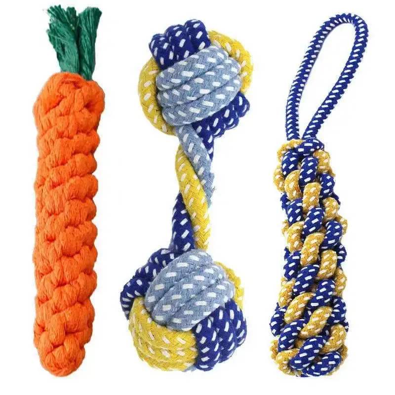 Carrot Knot Durable Rope Chew Toy for Dogs