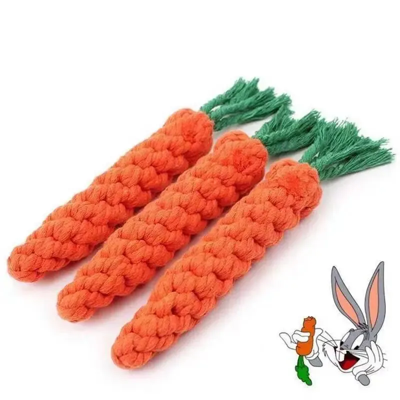 Carrot Knot Durable Rope Chew Toy for Dogs