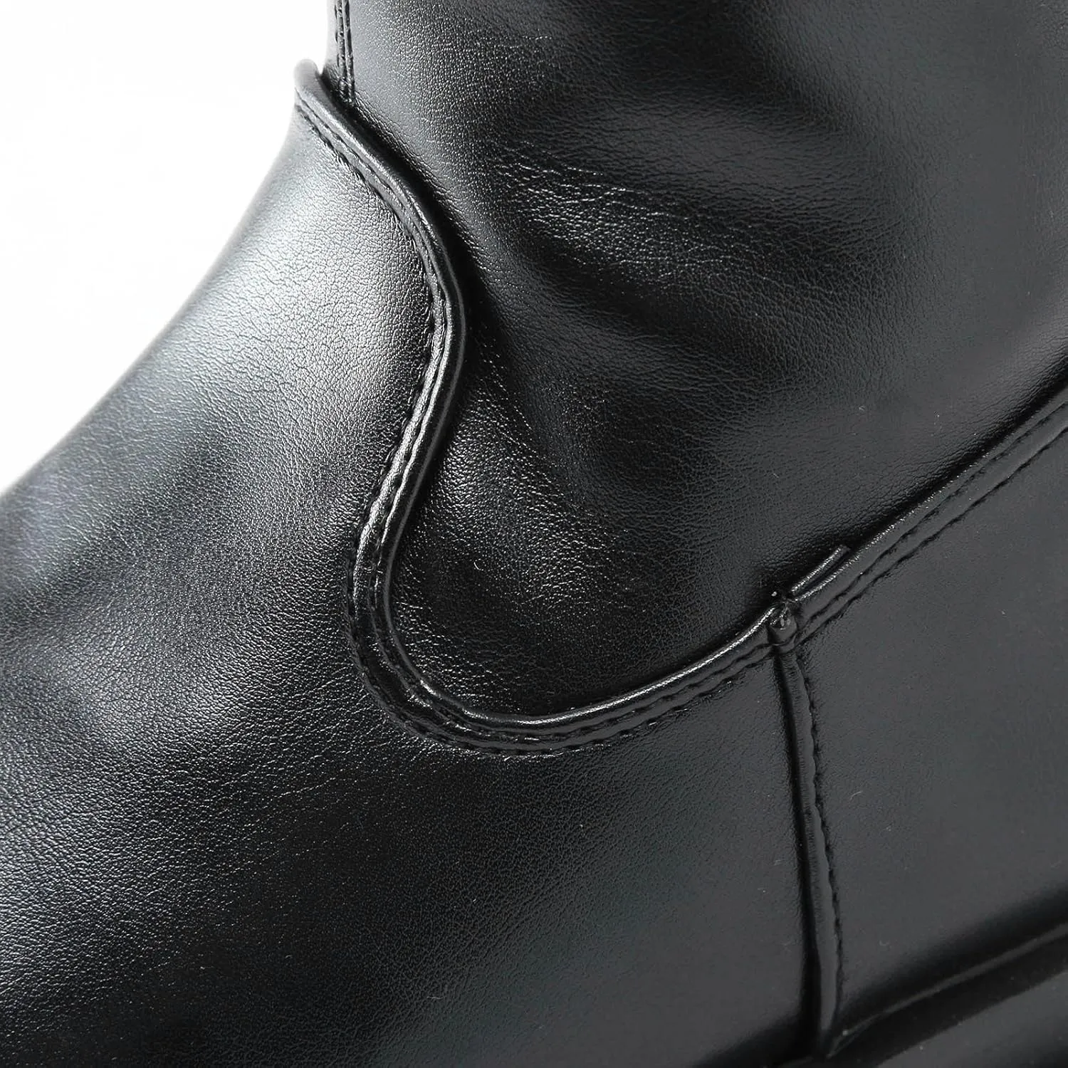 Eduavar Cowboy Boots for Women Cowboy Style, Cowgirl Boots Women Leather Thigh High Block Heel Over The Knee Round Toe Boots