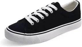 JUDIS Women's Lace Up Low Top Canvas Shoes Fashion Casual Sneakers
