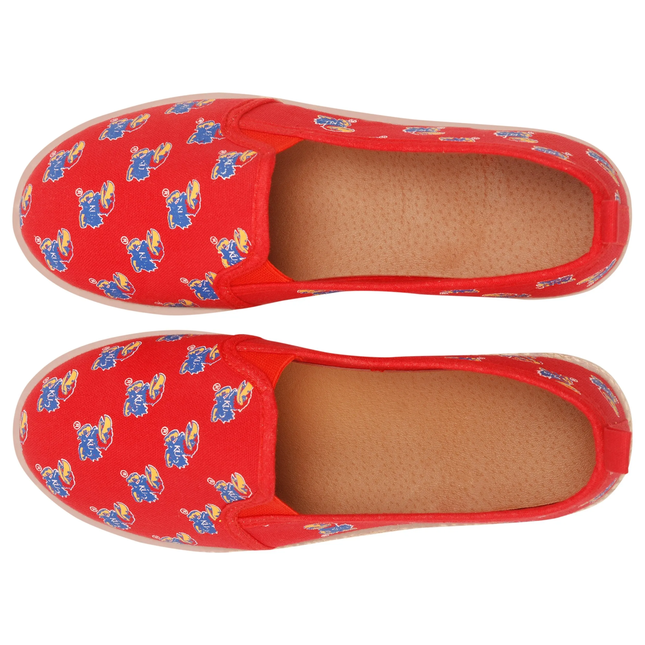 Kansas Jayhawks NCAA Womens Canvas Espadrille Shoes