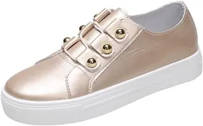 Lausiuoe Slip On Sneakers Women Memory Foam Black Women's Fashion Canvas Shoes Round Toe Lightweight Non-Slip Flat Shoes Classic Casual Fall Soft Comfort Breathable Low Top Walking Sneakers Loafers
