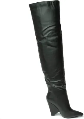 Liliana Women's Over The Knee Thigh High Wedge Heel Boots