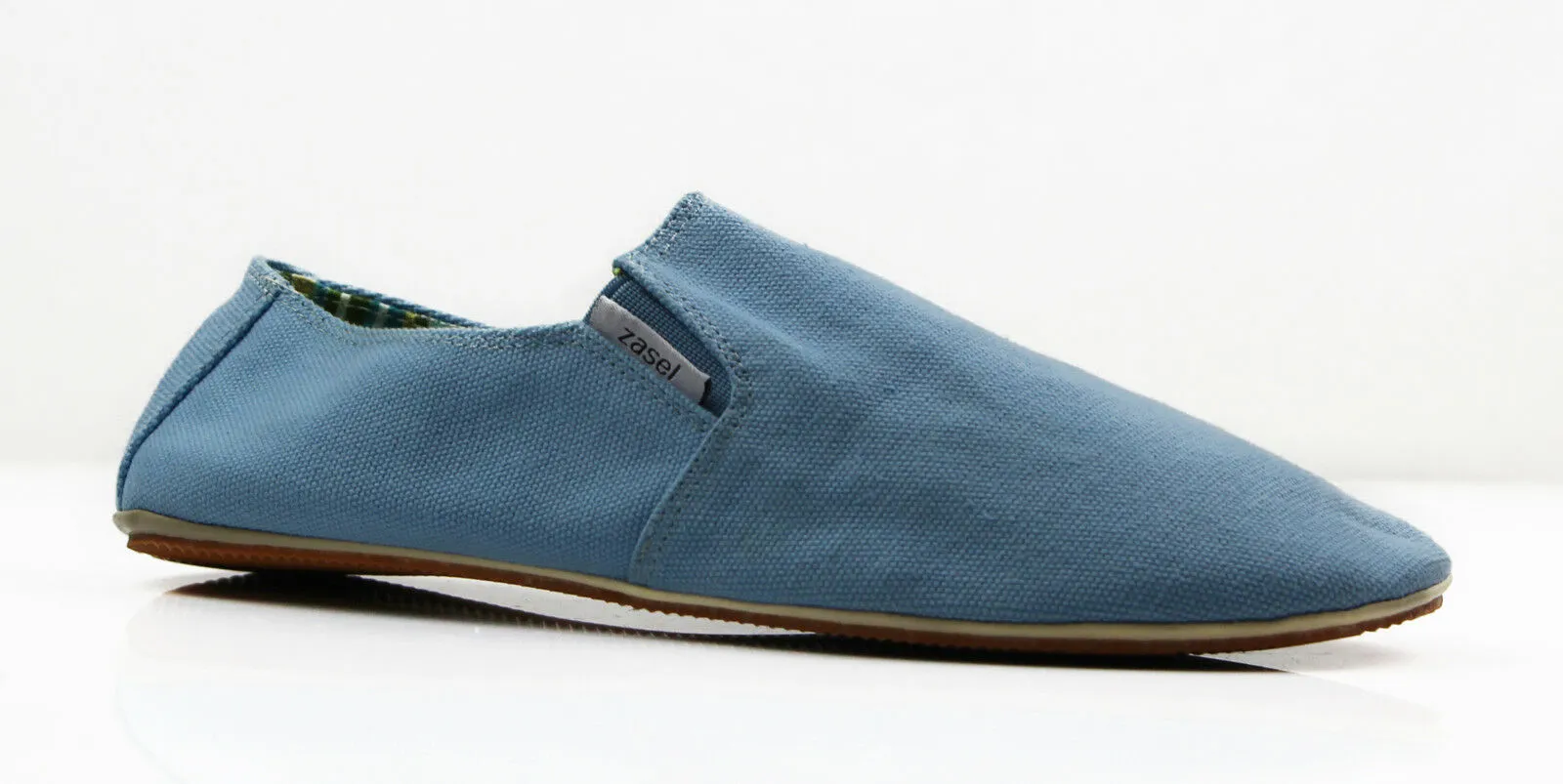 Mens Zasel Cotton Canvas Shoes Light Blue