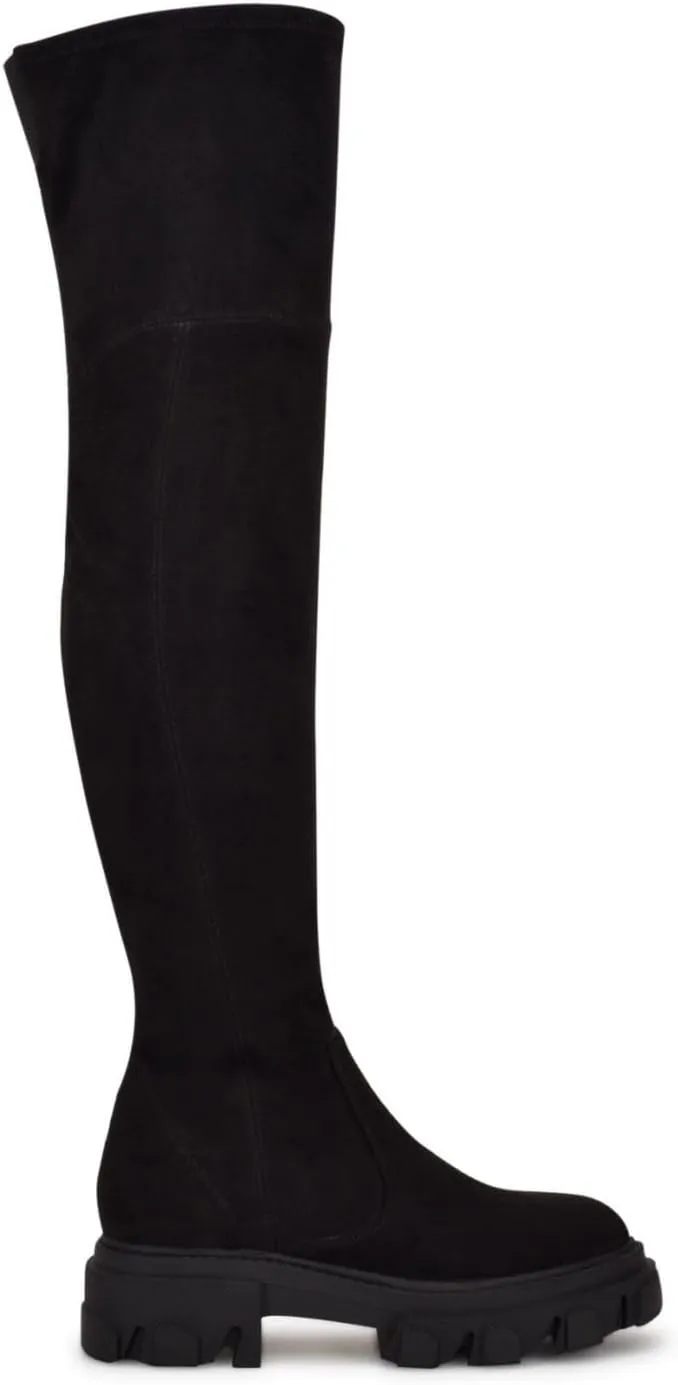Nine West Women's Cellie Faux Suede Tall Over The Knee Boot