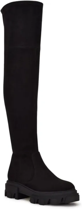 Nine West Women's Cellie Faux Suede Tall Over The Knee Boot
