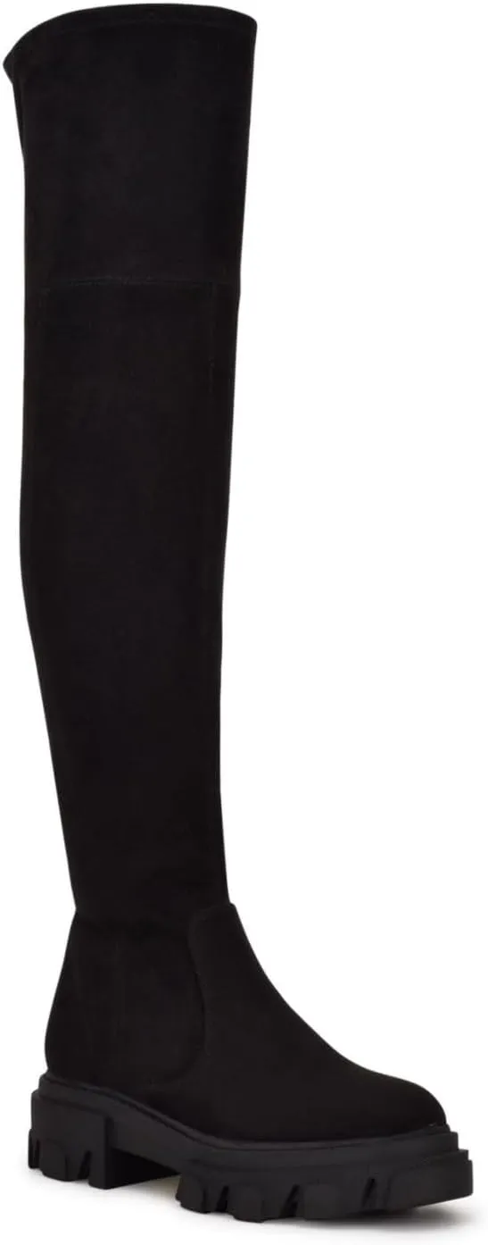 Nine West Women's Cellie Faux Suede Tall Over The Knee Boot