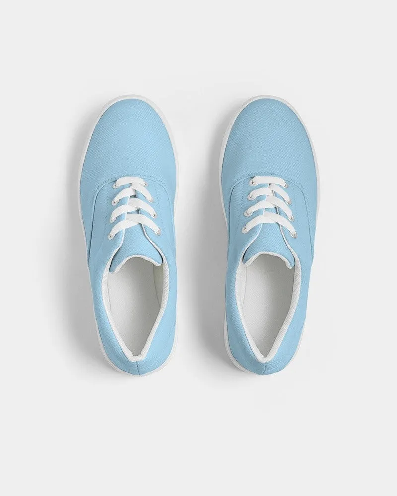 Pale Pastel Cyan Men's Canvas Sneakers | Men's | Bright Pale Pastel Cyan | C30M0Y0K0