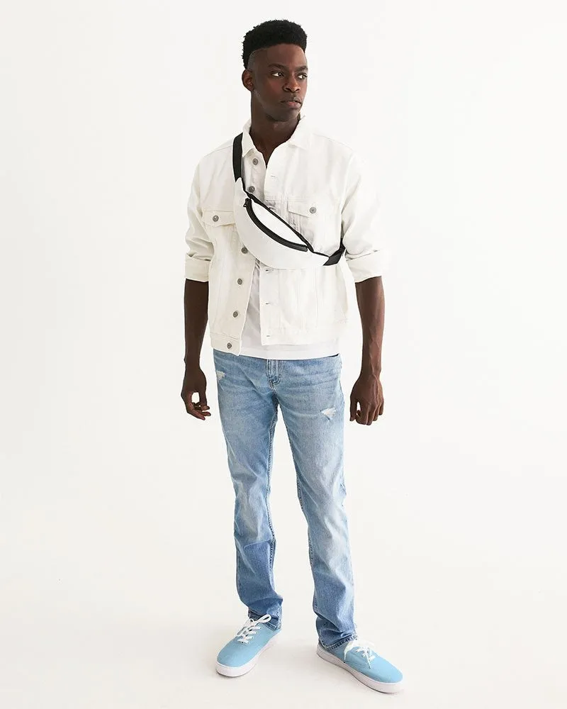 Pale Pastel Cyan Men's Canvas Sneakers | Men's | Bright Pale Pastel Cyan | C30M0Y0K0