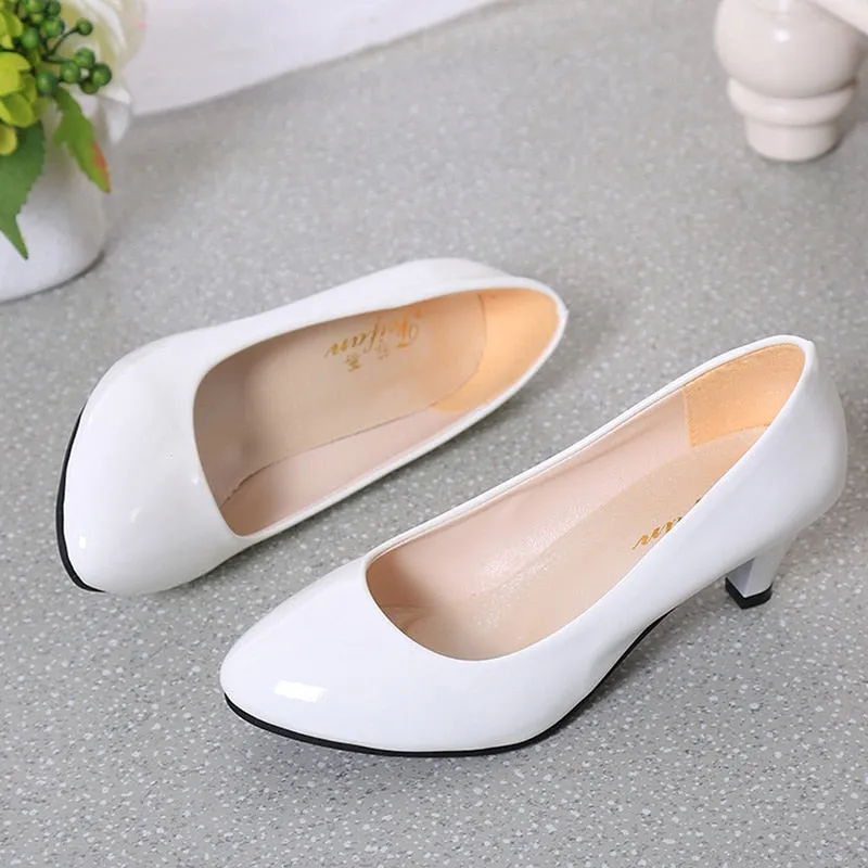 Pumps Nackt Flacher Mund Frauen Schuhe Mode Büroarbeit Hochzeitsfeier Schuhe Damen Niedriger Absatz Schuhe