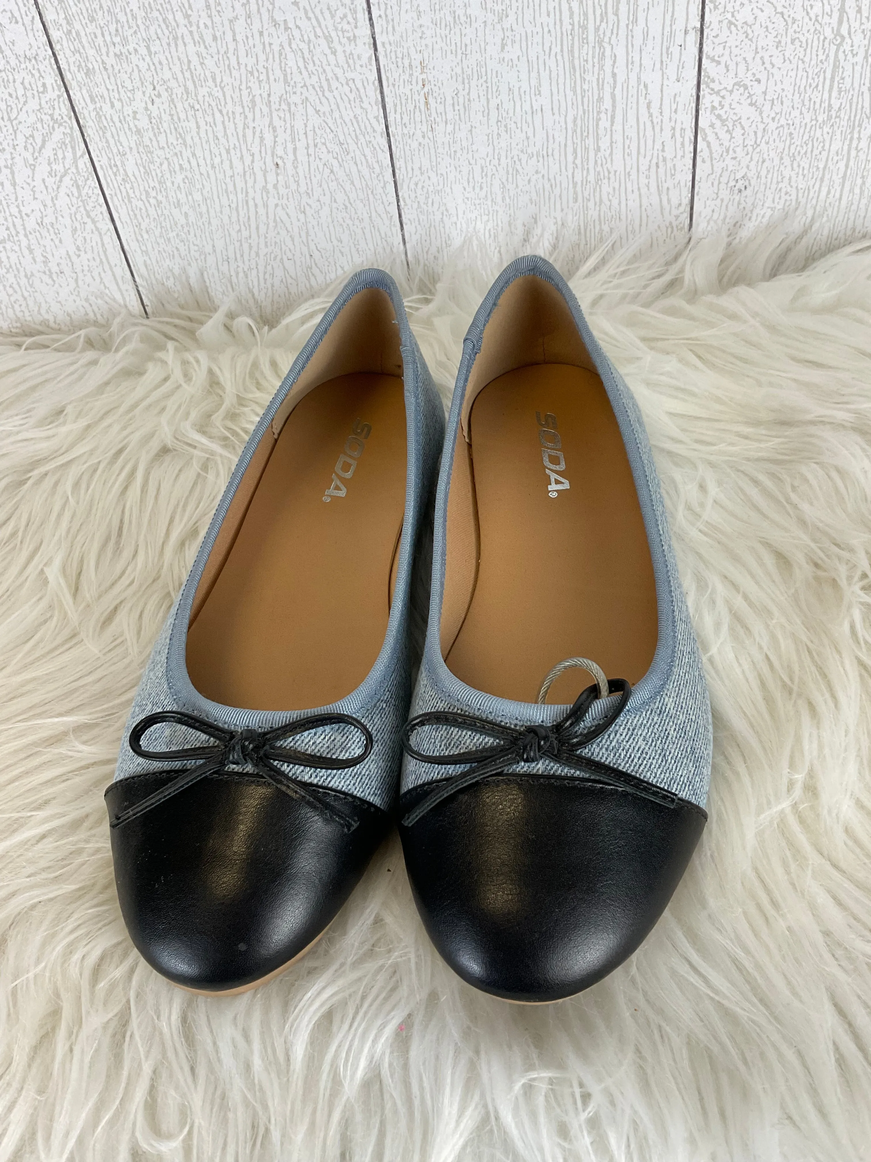 Shoes Flats By Soda In Blue, Size: 7.5