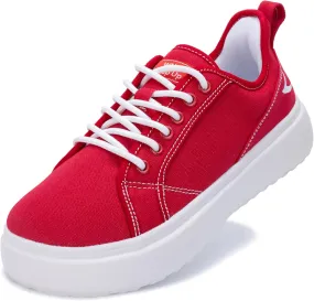 SURRAY Women's Wide Toe Box Canvas Sneakers Comfortable Slip On Walking Shoes for Women Casual Platform Fashion Sneaker US 6-11