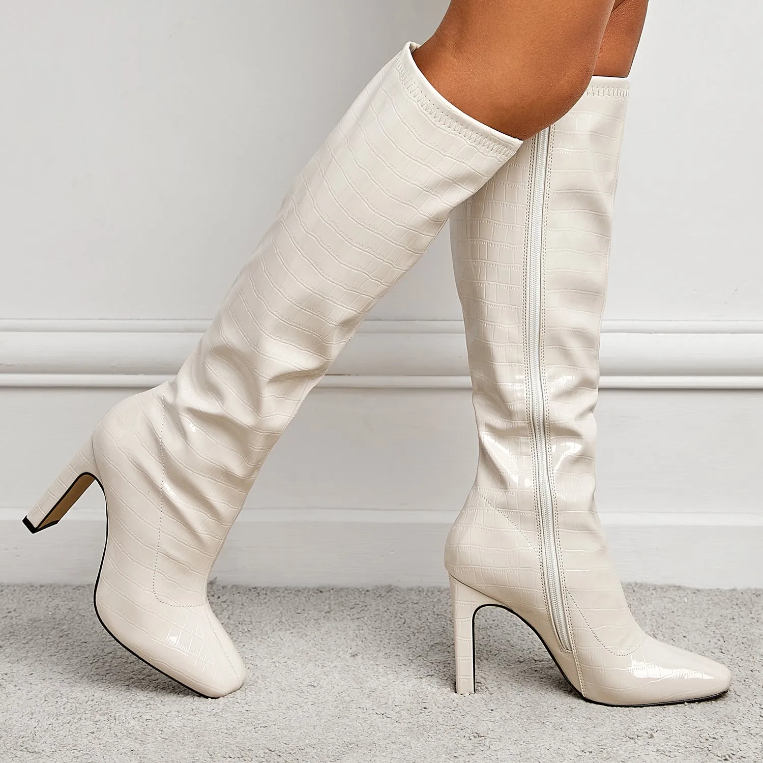 Wastaria Croc-effect Boots
